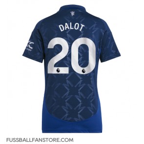 Manchester United Diogo Dalot #20 Replik Auswärtstrikot Damen 2024-25 Kurzarm